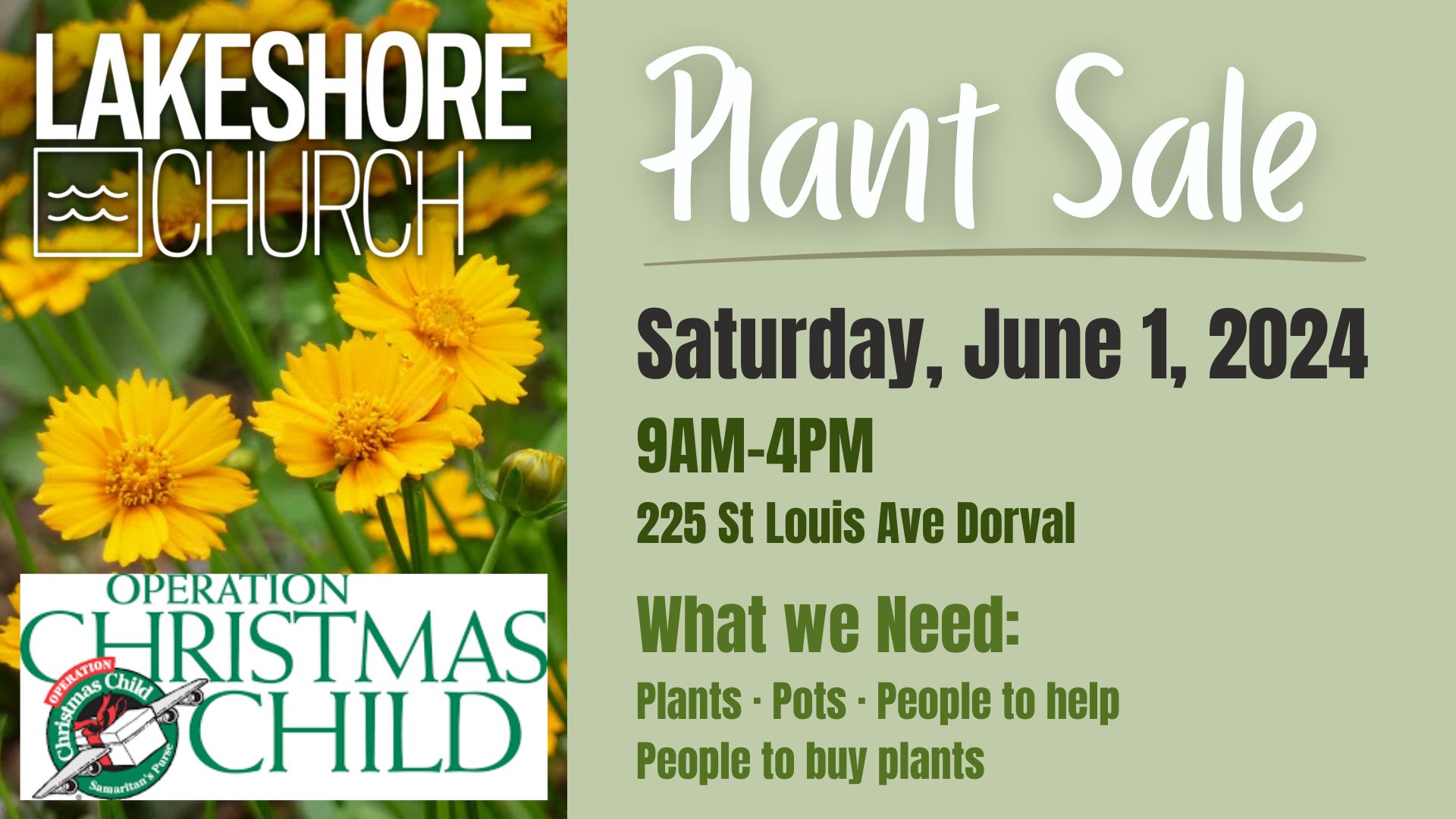 Featured image for “Plant Sale for Operation Christmas Child”