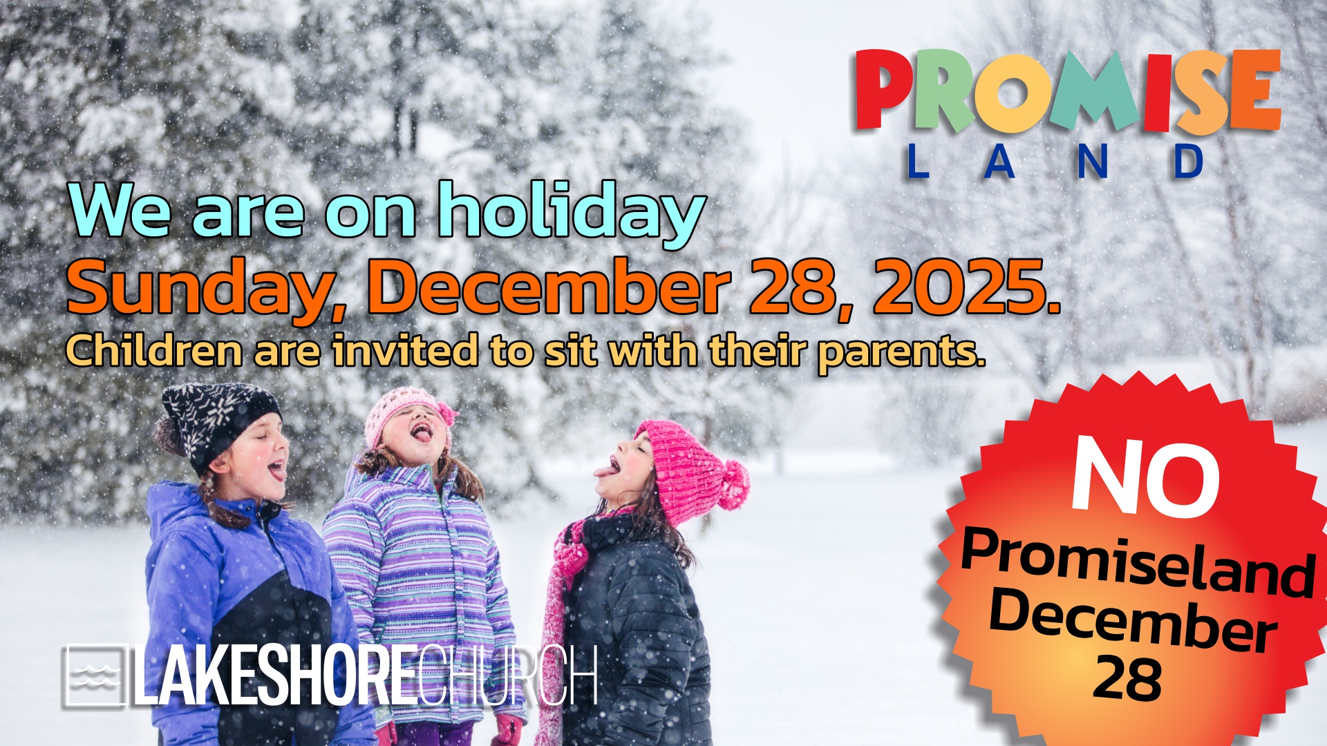 Featured image for “NO PROMISELAND THIS COMING SUNDAY”