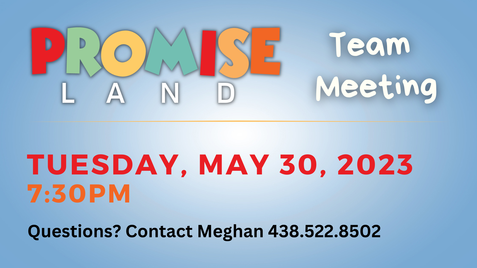 Featured image for “Promiseland Team Meeting”